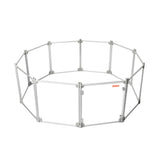 Pawz Pet Playpen Transparent Acrylic Clear Folding Dog Fence Kennel 10 Panel - Low Angle
