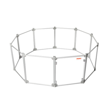 Pawz Pet Playpen Transparent Acrylic Clear Folding Dog Fence Kennel 10 Panel-1954802350732480512