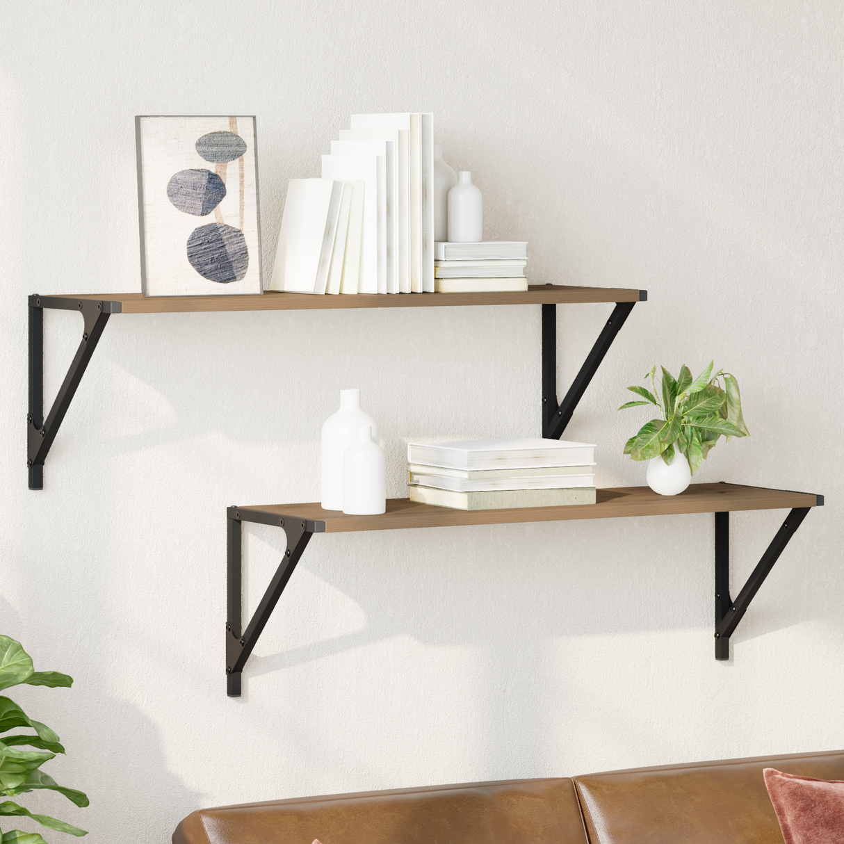 Wall Shelves Wall-Mounted 2 pcs Artisan Oak 80 x 25 x 25,5 cm