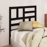 Bed Headboard Black 96 cm Solid Wood Pine - Side View