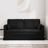 Sofa Black 158 x 78 x 80 cm Fabric - Side View