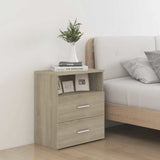 Bed Cabinet Sonoma Oak 50x32x60 cm - Front View