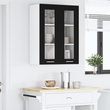 Hanging Cabinet Black Oak 60 x 31 x 80 cm Engineered Wood - Top-Down View