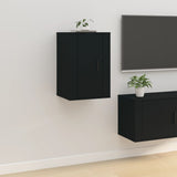 Wall Mounted TV Cabinet Black 40x34.5x60 cm - Front View