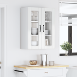 Wall Glass Cabinet PORTO High Gloss White 60 x 31 x 80 cm