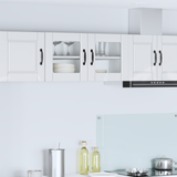 Wall Glass Cabinet PORTO High Gloss White 80 x 31 x 40 cm - Side View