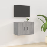 Wall Mounted TV Cabinet Grey Sonoma 57x34.5x40 cm - Front View