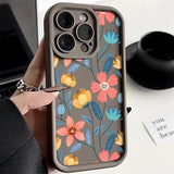 Colorful Flowers Silicone Case For iPhone 15 16 Pro Max 14 13 12 11 Pro Max 7 8 XR XS 16e Shockproof Bumper Soft TPU Phone Cover - Extra Image
