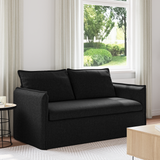 Sofa Black 156 x 82 x 85 cm Fabric - Front View