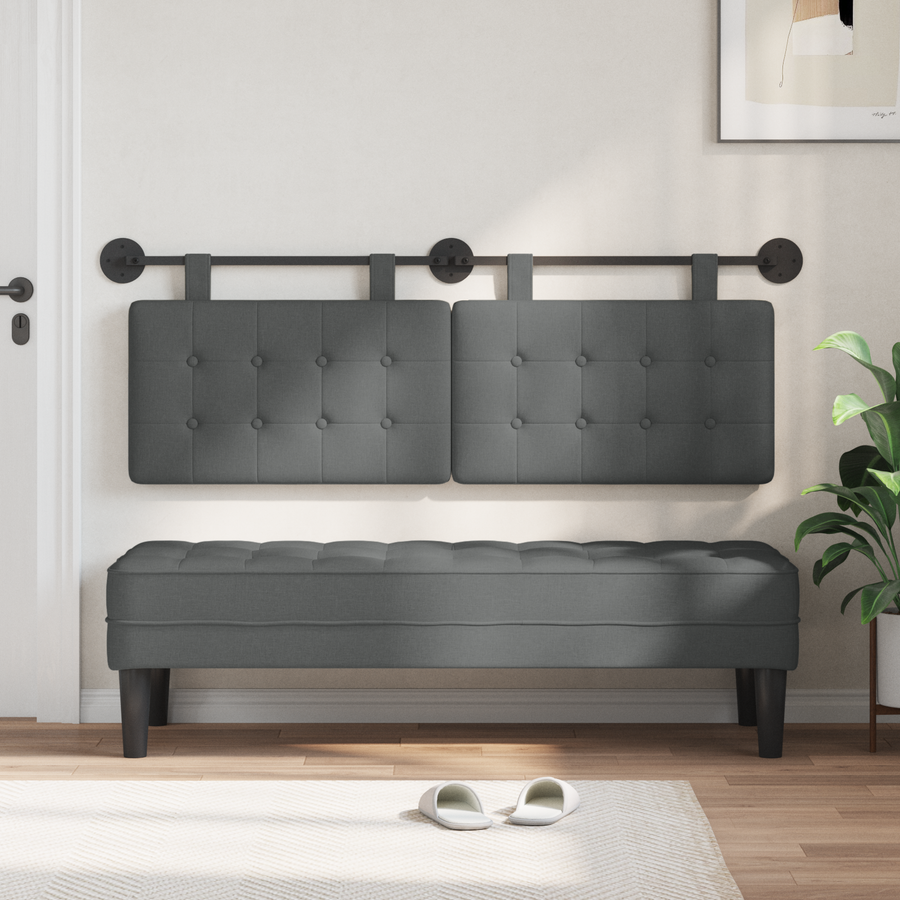 Hanging Headboard Dark Grey Fabric