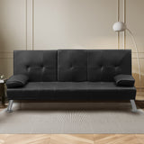 Levede Sofa Bed Adjustable Recliner Black - Rear View