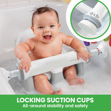 Childcare Baby Bath Seat - Grey - 45-Degree Angle