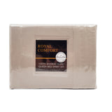 Royal Comfort Blended Bamboo Sheet Set Warm Grey - Queen - Side View