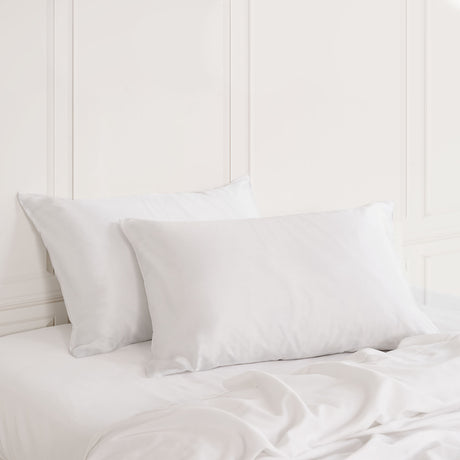 MULBERRY SILK PILLOW CASE TWIN PACK - SIZE: 51X76CM - WHITE-1951134812123303936