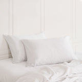 MULBERRY SILK PILLOW CASE TWIN PACK - SIZE: 51X76CM - WHITE - Low Angle