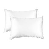 MULBERRY SILK PILLOW CASE TWIN PACK - SIZE: 51X76CM - WHITE - Top-Down View