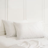 MULBERRY SILK PILLOW CASE TWIN PACK - SIZE: 51X76CM - IVORY - Top-Down View