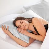 MULBERRY SILK PILLOW CASE TWIN PACK - SIZE: 51X76CM - SILVER - Front View