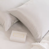 MULBERRY SILK PILLOW CASE TWIN PACK - SIZE: 51X76CM - SILVER - Side View
