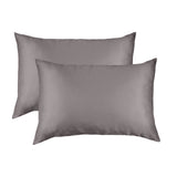 MULBERRY SILK PILLOW CASE TWIN PACK - SIZE: 51X76CM - CHARCOAL - Low Angle
