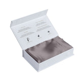 MULBERRY SILK PILLOW CASE TWIN PACK - SIZE: 51X76CM - CHARCOAL - 45-Degree Angle