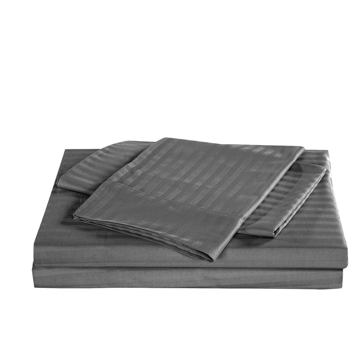 KENSINGTON 1200TC COTTON SHEET SET IN STRIPE-DOUBLE - CHARCOAL-1951134849830096900