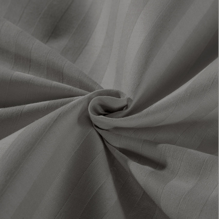 KENSINGTON 1200TC COTTON SHEET SET IN STRIPE-DOUBLE - CHARCOAL-1951134849830096903