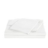 KENSINGTON 1200TC COTTON SHEET SET IN STRIPE-KING - WHITE - Top-Down View