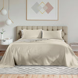 KENSINGTON 1200TC COTTON SHEET SET IN STRIPE-KING - SAND-1951134851184857088