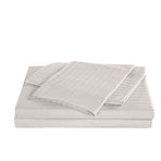 KENSINGTON 1200TC COTTON SHEET SET IN STRIPE- DOUBLE - SILVER (GREY)-1951134851369406468