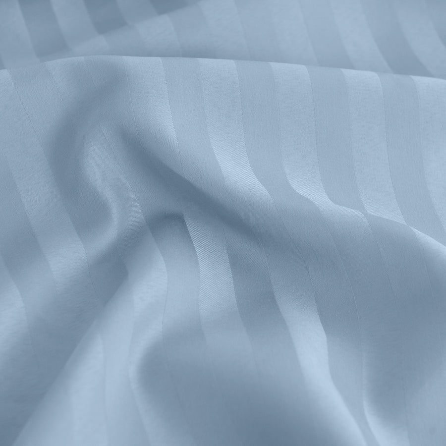 KENSINGTON 1200TC COTTON SHEET SET IN STRIPE-KING - CHAMBRAY (BLUE)-1951134851730116614