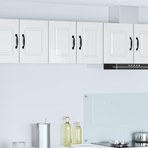 Wall Cabinet PORTO 2 pcs High Gloss White Engineered Wood