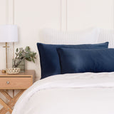MULBERRY SILK PILLOW CASE TWIN PACK - SIZE: 51X76CM - NAVY