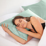 MULBERRY SILK PILLOW CASE TWIN PACK - SIZE: 51X76CM - MINT - Front View