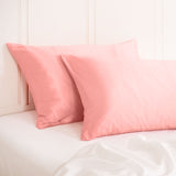 MULBERRY SILK PILLOW CASE TWIN PACK - SIZE: 51X76CM - BLUSH - Top-Down View