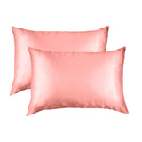 MULBERRY SILK PILLOW CASE TWIN PACK - SIZE: 51X76CM - BLUSH - Low Angle