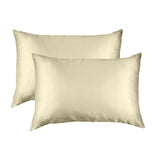 MULBERRY SILK PILLOW CASE TWIN PACK - SIZE: 51X76CM - CHAMPAGNE - Low Angle