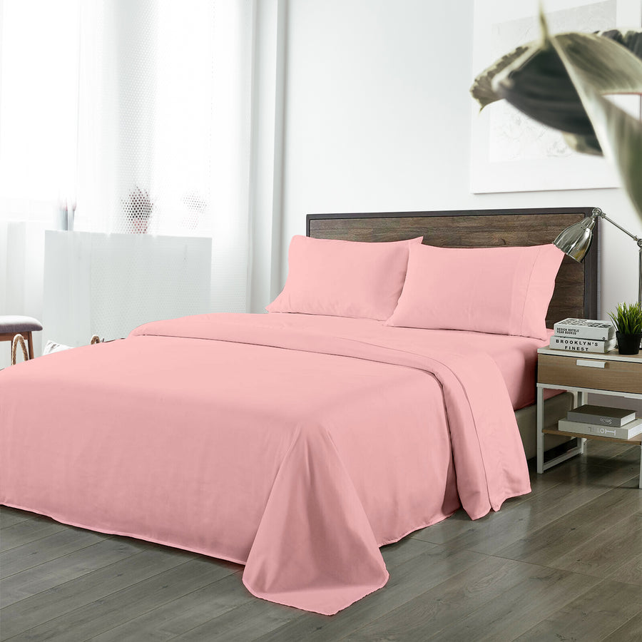 Royal Comfort Bamboo Blended Sheet Set Blush - Queen-1951134851948220416