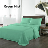 Royal Comfort Bamboo Blended Sheet Set Green Mist - King - Top-Down View