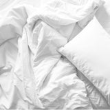 Royal Comfort Blended Bamboo Quilt Cover Sets -White-Double - Side View