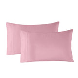 Royal Comfort Blended Bamboo Quilt Cover Sets -Blush-Queen - Top-Down View