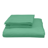 Royal Comfort Blended Bamboo Quilt Cover Sets -Green Mist-Queen - Front View
