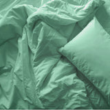 Royal Comfort Blended Bamboo Quilt Cover Sets -Green Mist-Queen - Side View
