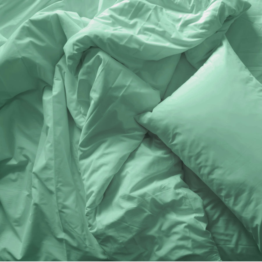 Royal Comfort Blended Bamboo Quilt Cover Set - King - Green Mist-1951134820956508163