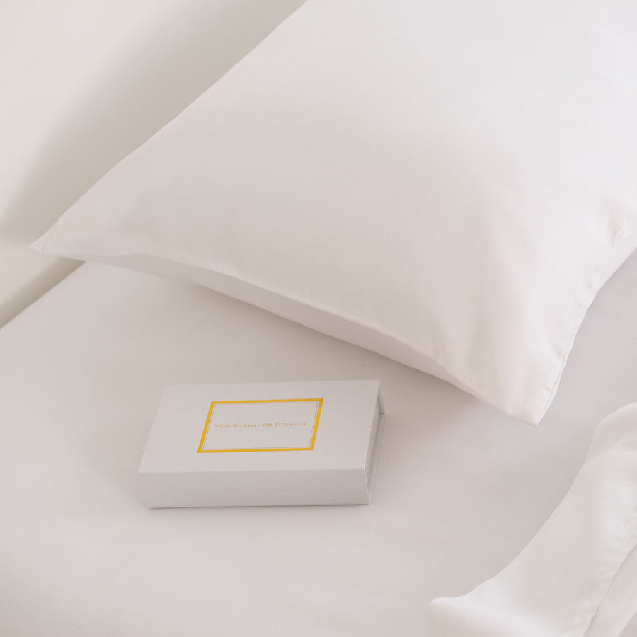 Pure Silk Pillow Case by Royal Comfort-White-1951134813608087555
