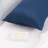 Pure Silk Pillow Case by Royal Comfort-Navy - Front View