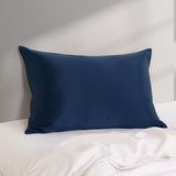 Pure Silk Pillow Case by Royal Comfort-Navy - Side View