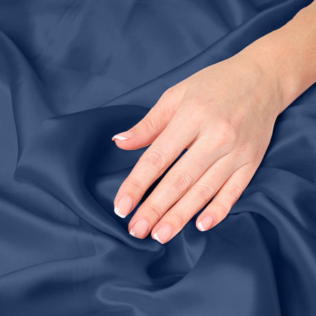 Pure Silk Pillow Case by Royal Comfort-Navy-1951134814337896454