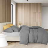 Royal Comfort 1000TC Cotton Blend Quilt Cover Sets Queen - Charcoal - Front View