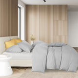 Royal Comfort 1000TC Cotton Blend Quilt Cover Sets King - Silver - Front View